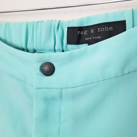 Rag & Bone Jess Short in Aqua Sky Blue Size 8 $255 USA Designer Flowy Curved Hem - Picture 9 of 16